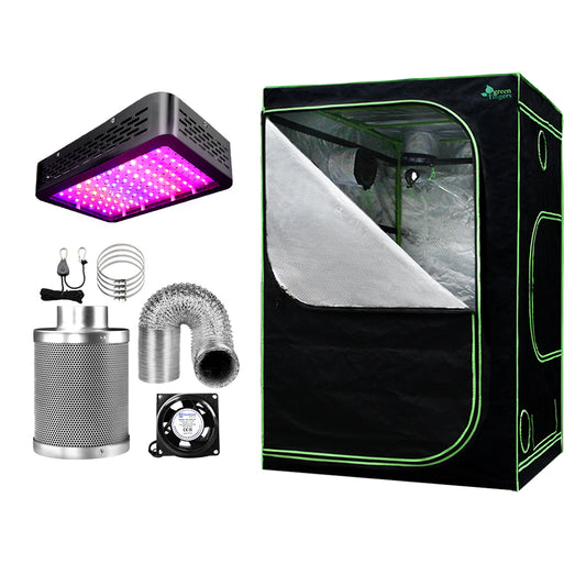 Greenfingers Grow Tent 1000W LED Grow Light 150X150X200cm Mylar 4" Ventilation