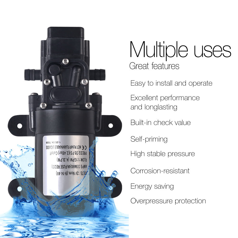 12V Portable Water Pressure Shower Pump