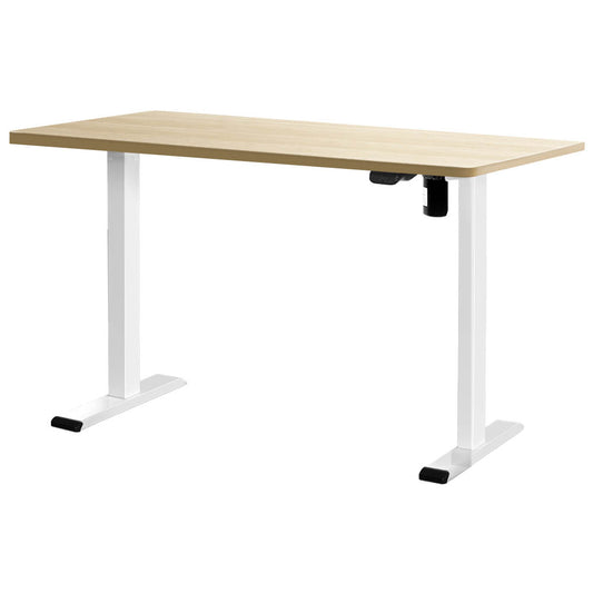 Artiss Electric Standing Desk Motorised Adjustable Sit Stand Desks White Oak