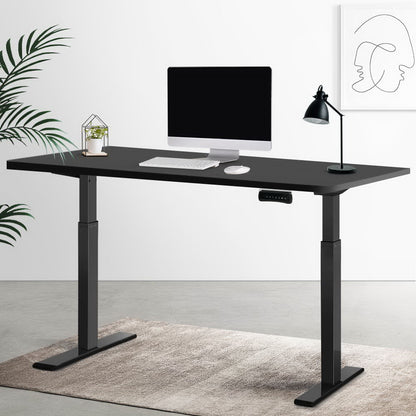 Artiss Standing Desk Electric Height Adjustable Sit Stand Desks Table Black