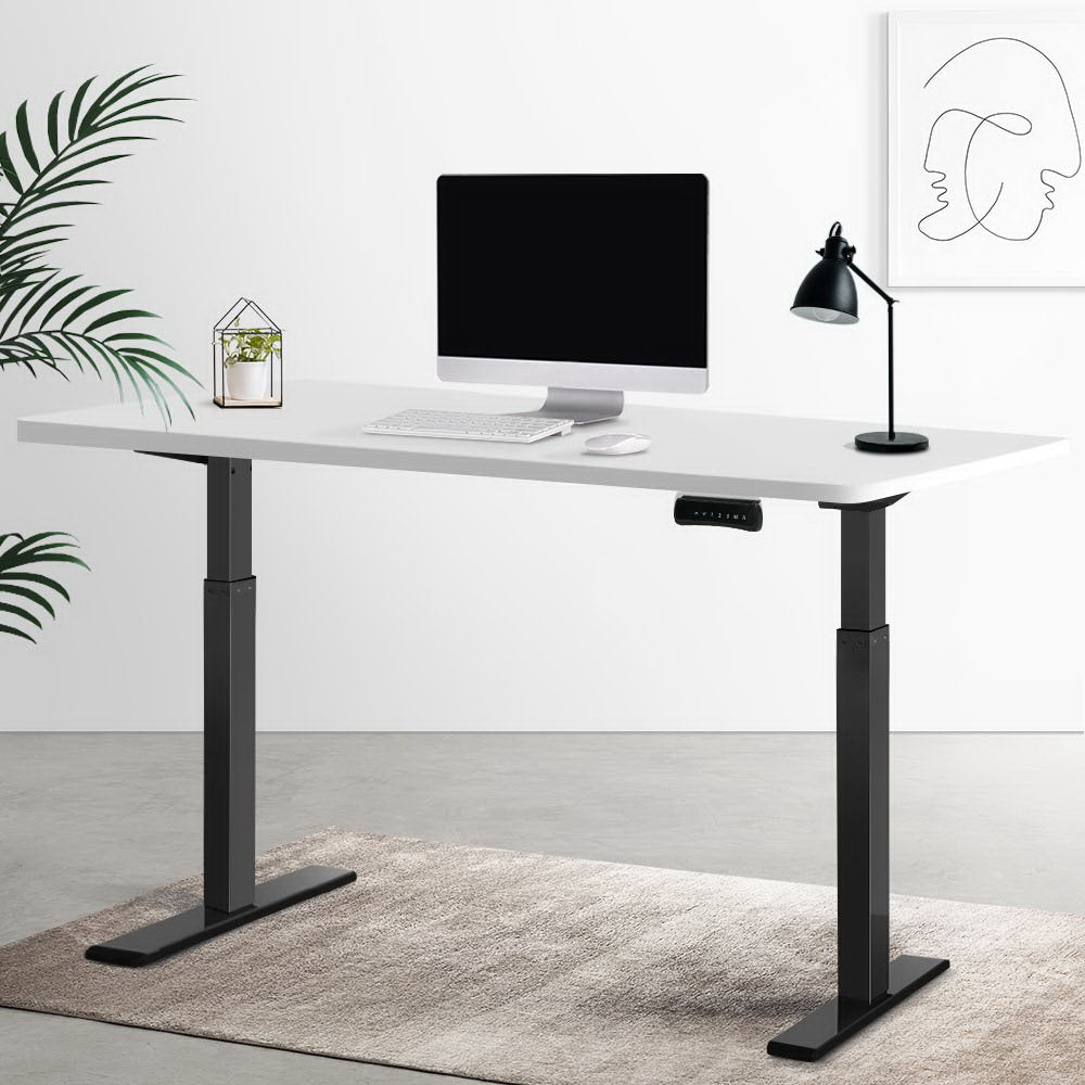 Artiss Standing Desk Electric Height Adjustable Sit Stand Desks Black White