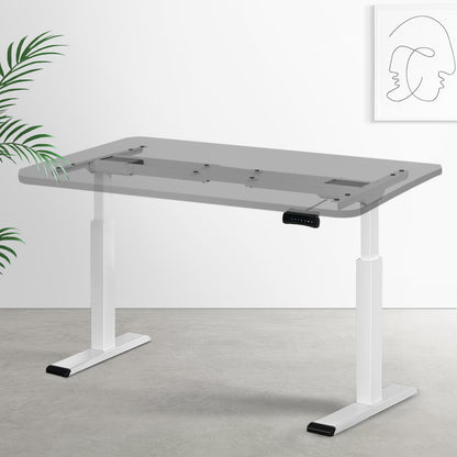 Artiss Standing Desk Sit Stand Motorised Adjustable Frame Only White Dual Motor