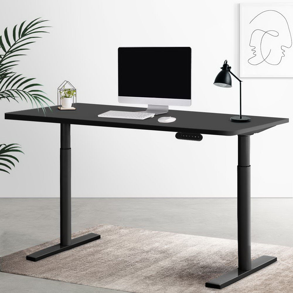 Artiss Electric Standing Desk Height Adjustable Sit Stand Desks Table Black