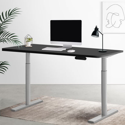 Artiss Electric Standing Desk Height Adjustable Sit Stand Desks Grey Black 140cm