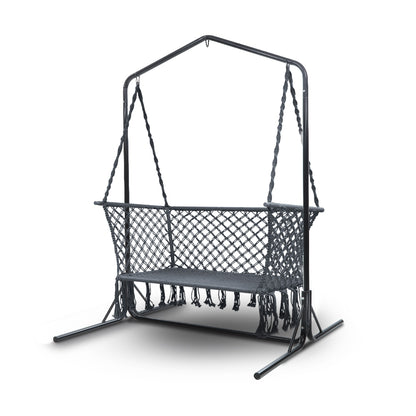 Gardeon Outdoor Swing Hammock Chair with Stand Frame 2 Seater Bench Furniture