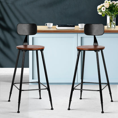 Artiss 4x Vintage Industrial Bar Stool Retro Barstools Dining Chairs Kitchen