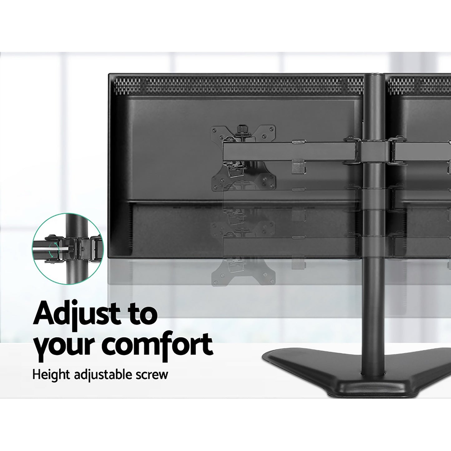 Artiss Monitor Arm Stand Dual Black