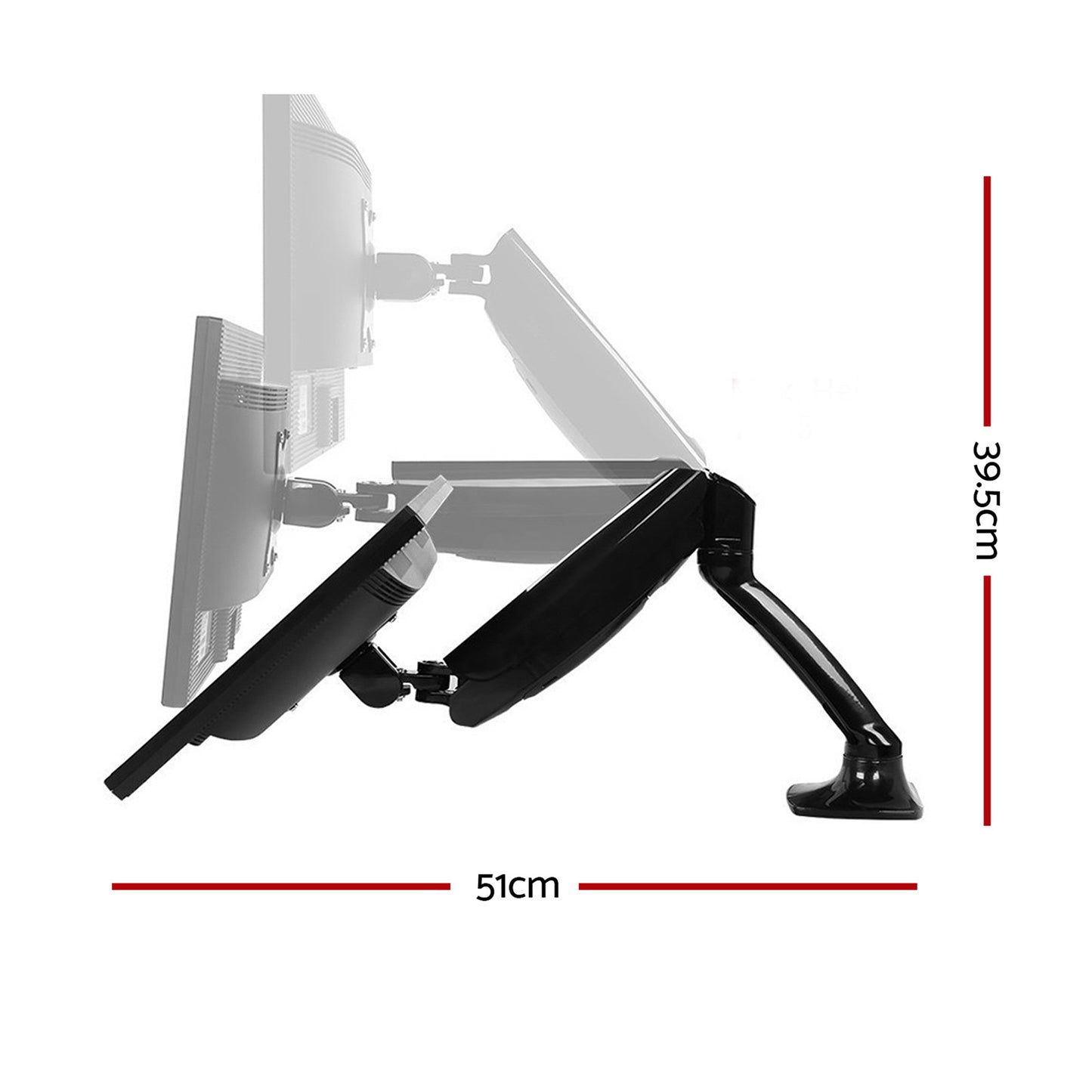 Artiss Monitor Arm Mount Single Gas Black