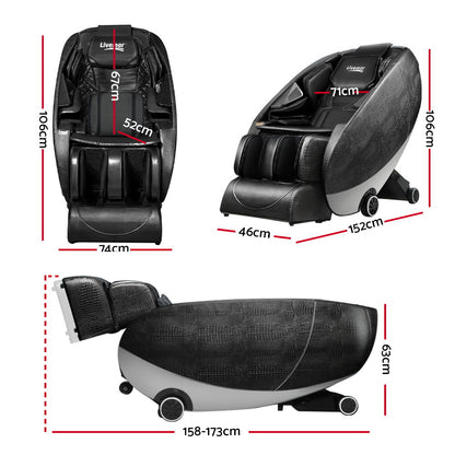 Livemor Massage Chair Zero Gravity Electric Massage Recliner Chair Deluxe Black