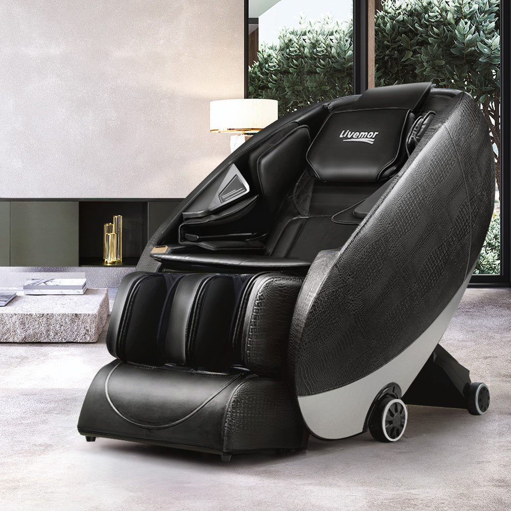 Livemor Massage Chair Zero Gravity Electric Massage Recliner Chair Deluxe Black