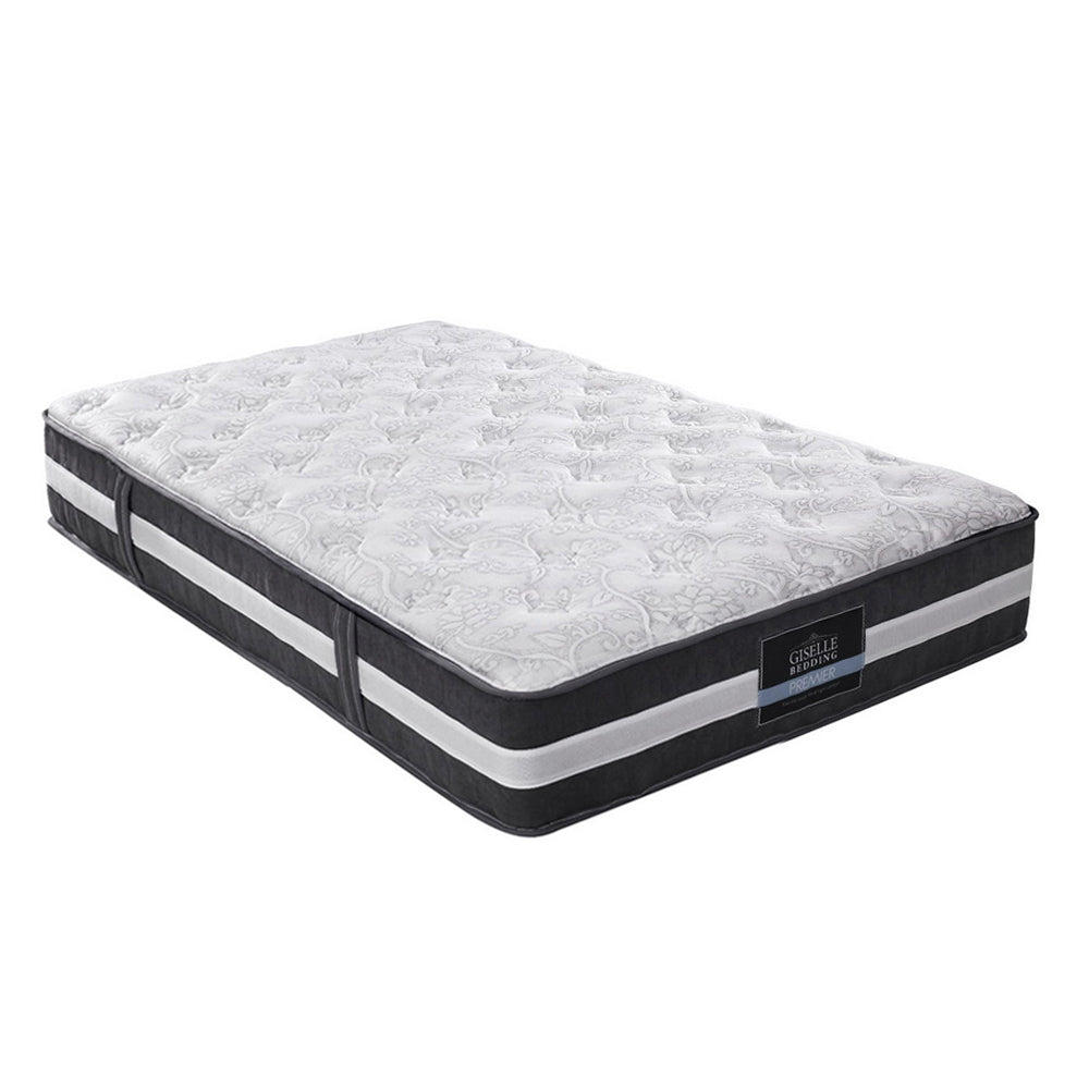 Giselle King Single Mattress Bed Size 7 Zone Pocket Spring Medium Firm Foam 30cm