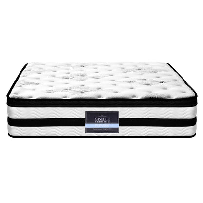 Giselle Bedding Super King Mattress Bed Euro Top Pocket Spring Firm Foam 34CM