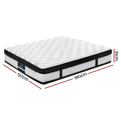 Giselle Bedding Devon Euro Top Pocket Spring Mattress 31cm Thick Double