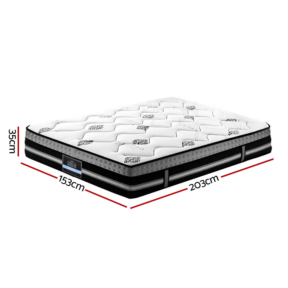 Giselle Bedding Galaxy Euro Top Cool Gel Pocket Spring Mattress 35cm Thick Queen