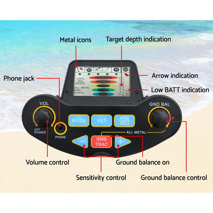 Metal Detector Deep Sensitive Searching Gold Digger Treasure Hunter LCD Screen