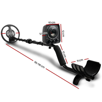 LED Metal Detector with Headphones - Black