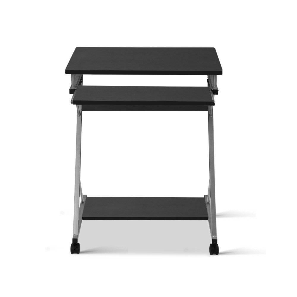 Artiss Metal Pull Out Table Desk - Black