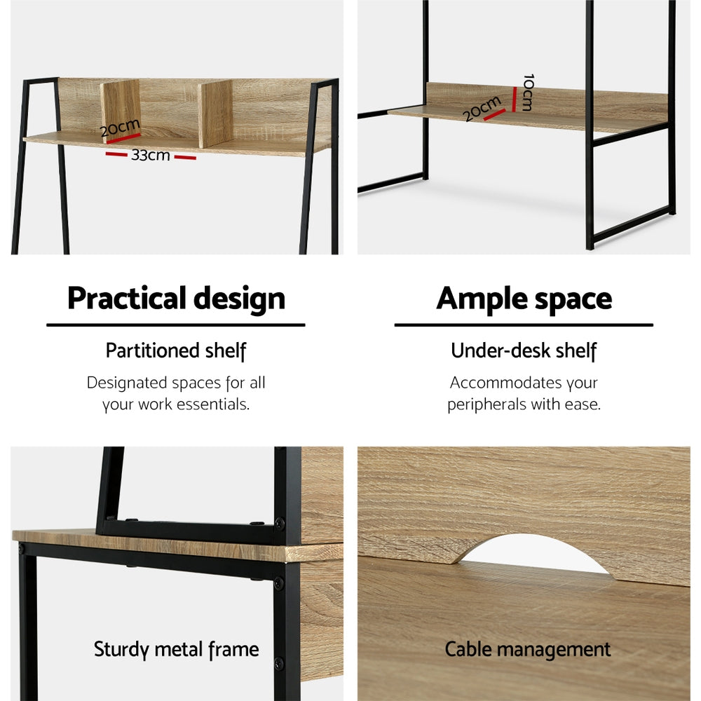 Artiss Computer Desk Office Desks Study Table Workstation Bookshelf Storage