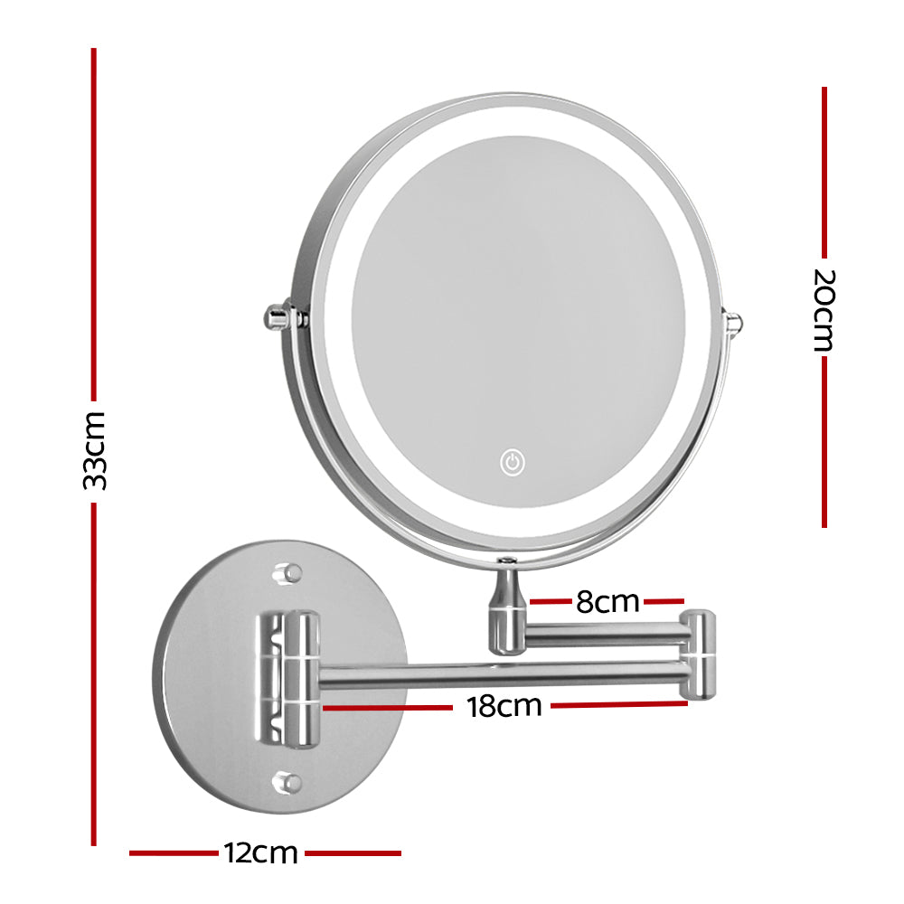 Embellir Extendable Makeup Mirror 10X Magnifying Double-Sided Bathroom Mirror