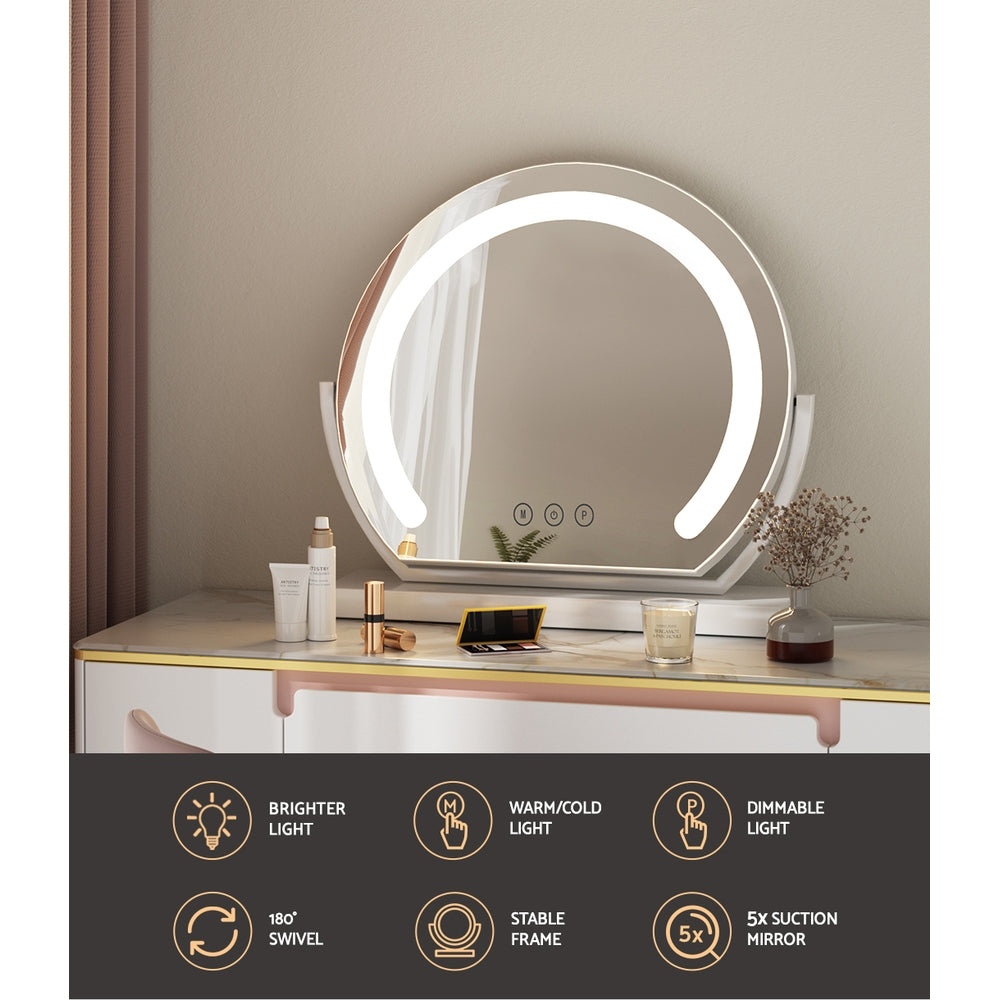 Embellir Hollywood Makeup Mirror with LED Lights Vanity Dressing Table 40X35CM