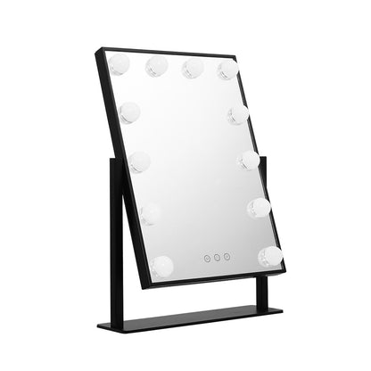 Embellir LED Standing Makeup Mirror - Black