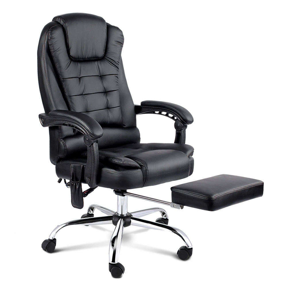 Artiss 8 Point Reclining Massage Chair - Black