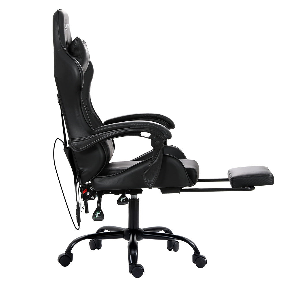 Artiss Gaming Office Chair Racing Massage Computer Seat Footrest Leather