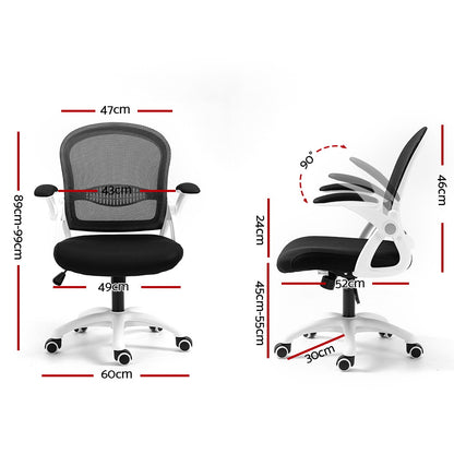 Artiss Office Chair Mesh Computer Desk Chairs Work Study Gaming Mid Back Black