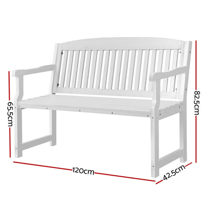 Gardeon Outdoor Garden Bench Seat Wooden Chair Patio Furniture Timber Lounge