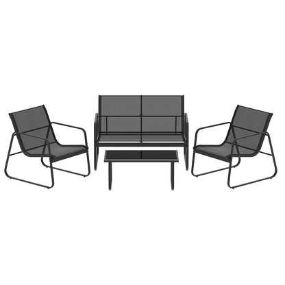 Gardeon Outdoor Lounge Setting Garden Patio Furniture Textilene Sofa Table Chair