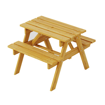 Keezi Kids Outdoor Table and Chairs Picnic Bench Seat Children Wooden Indoor