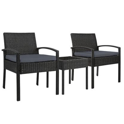 Gardeon 3-piece Outdoor Set - Black