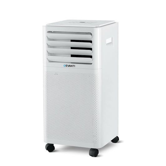 Devanti Portable Air Conditioner Cooling Mobile Fan Cooler Dehumidifier White 2000W