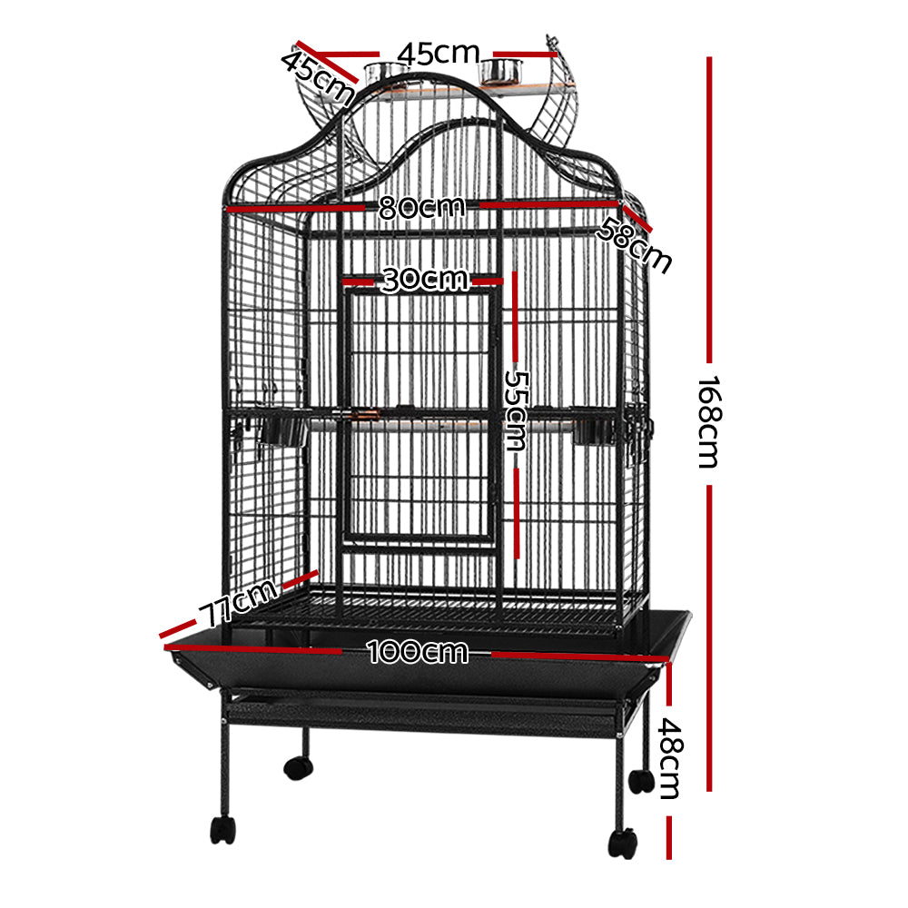 i.Pet Bird Cage Pet Cages Aviary 168CM Large Travel Stand Budgie Parrot Toys