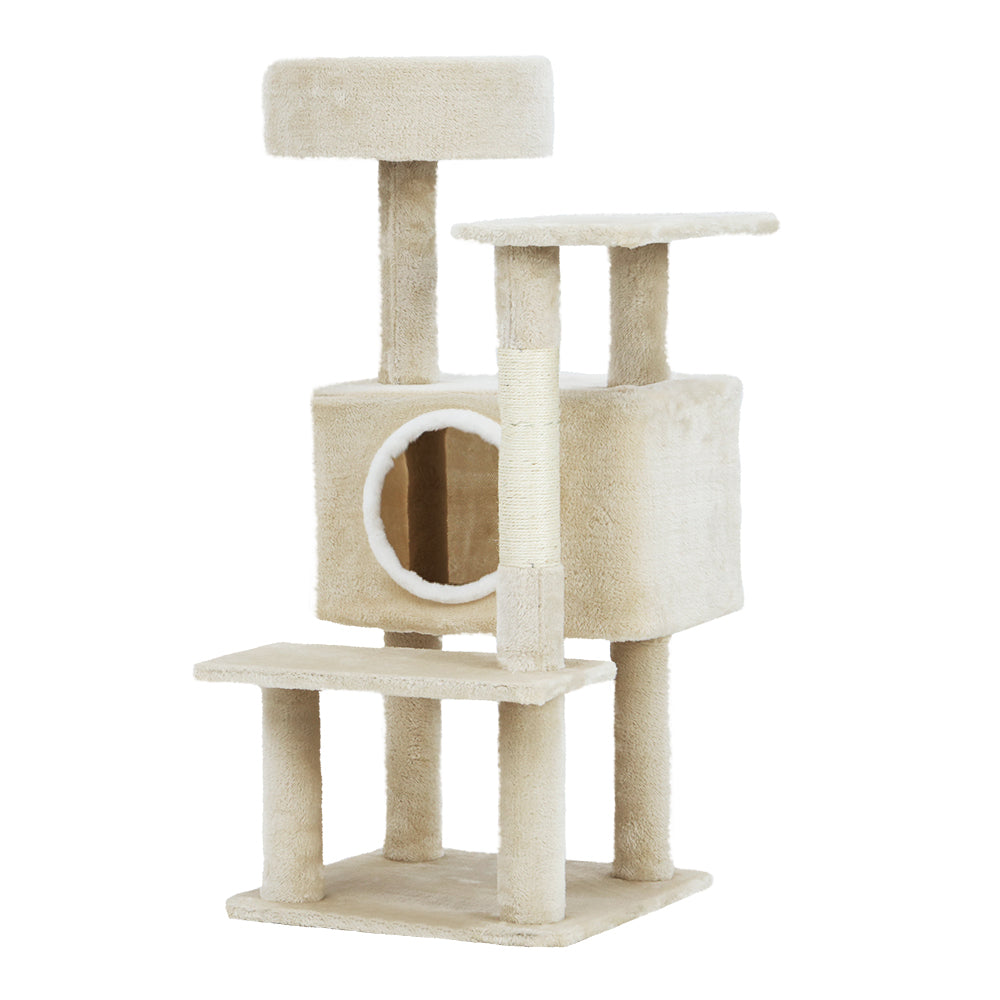 i.Pet Cat Tree Tower Scratching Post Scratcher Wood Condo House Bed Trees 90cm