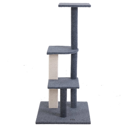 i.Pet Cat Tree 124cm Trees Scratching Post Scratcher Tower Condo House Furniture Wood Steps