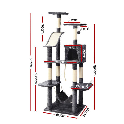 i.Pet Cat Tree 171cm Trees Scratching Post Scratcher Tower Condo House Furniture Wood