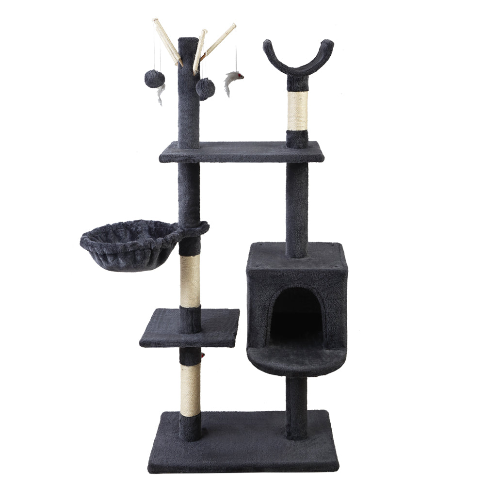 i.Pet Cat Tree 140cm Trees Scratching Post Scratcher Tower Condo House Furniture Wood