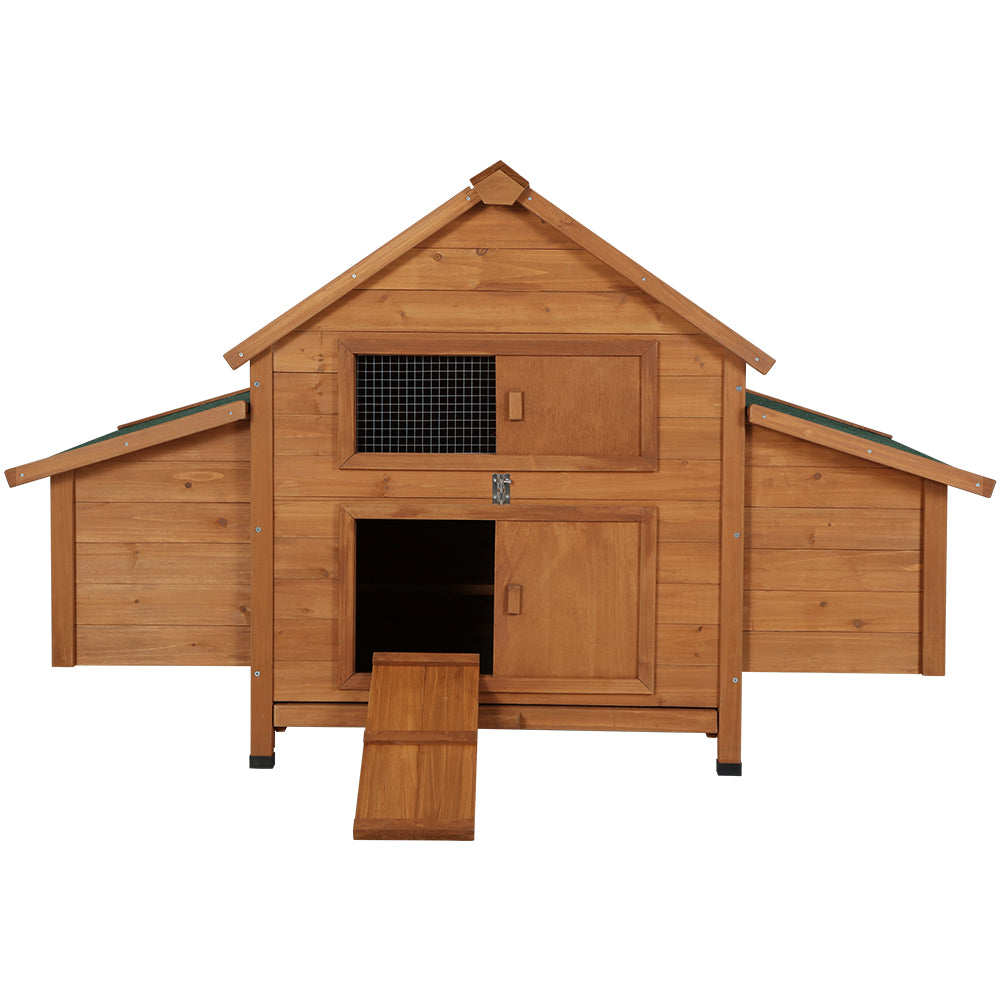 i.Pet Chicken Coop Large Rabbit Hutch House Run Cage Wooden Outdoor Pet Hutch