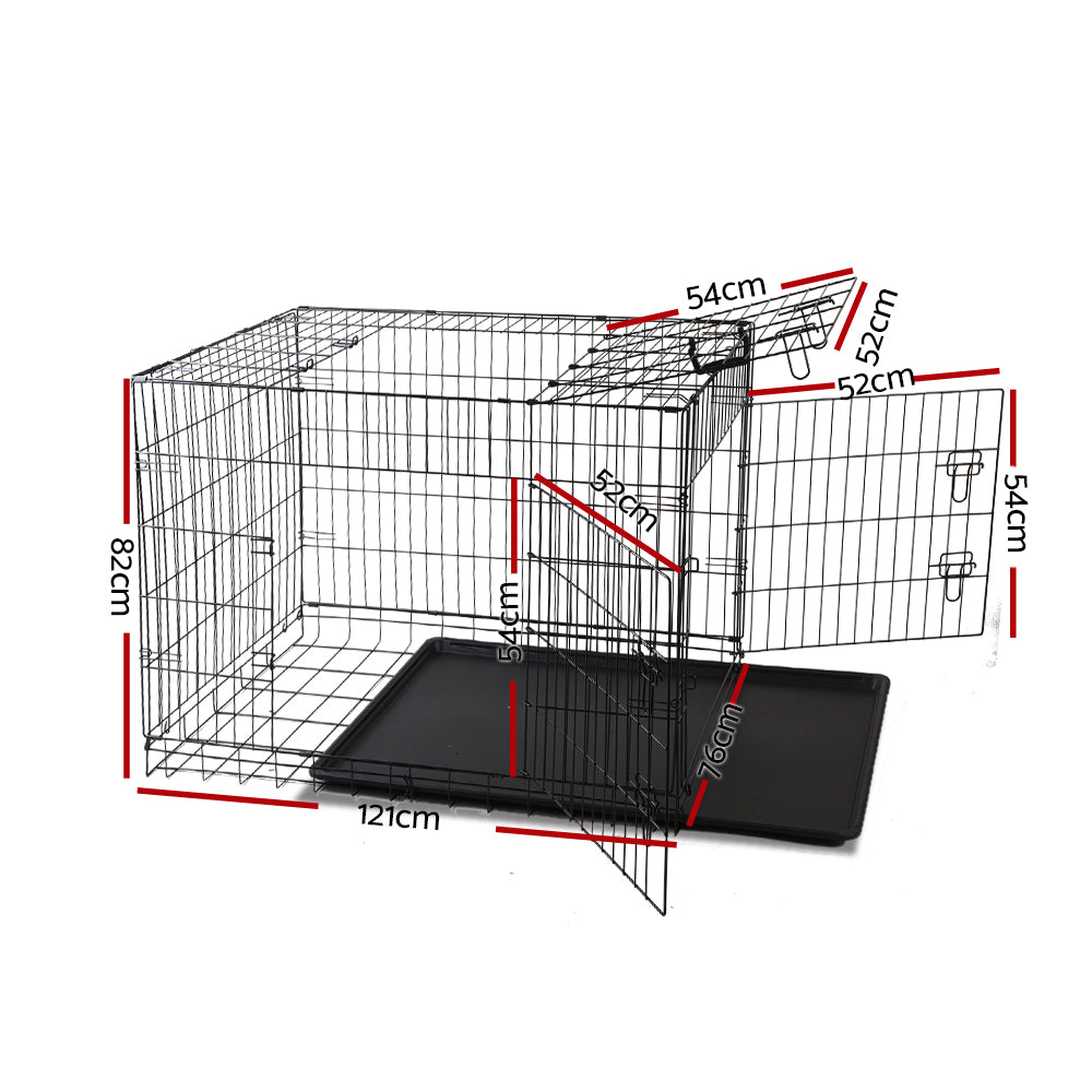 i.Pet Dog Cage 48inch Pet Cage - Black