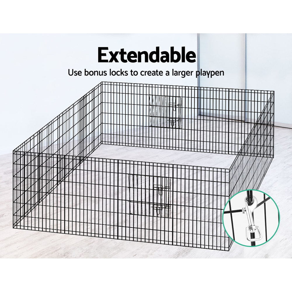 i.Pet Pet Playpen Dog Playpen 2X36" 8 Panel Exercise Cage Enclosure Fence