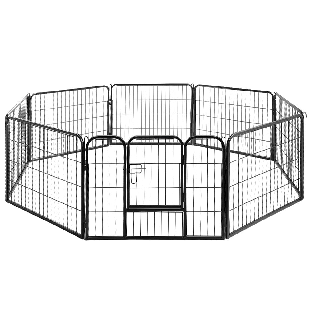 i.Pet Dog Playpen Pet Playpen 8 Panel Puppy Exercise Cage Enclosure Fence 80x60cm