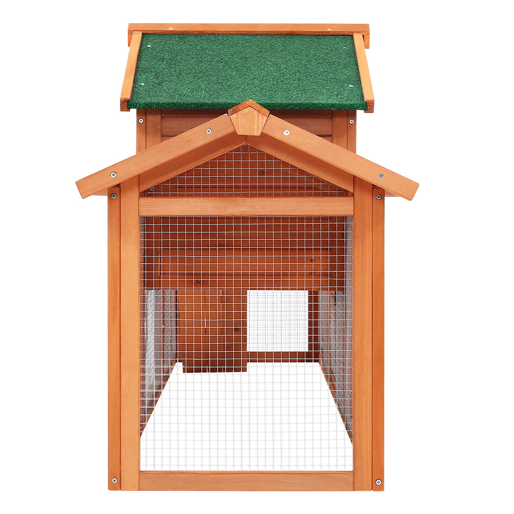 i.Pet Rabbit Hutch Chicken Coop Wooden Cage Pet Hutch 220cm x 52cm x 84cm