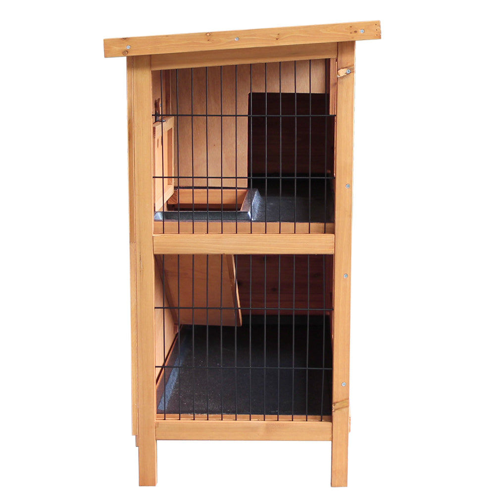 i.Pet Rabbit Hutch Wooden Pet Hutch 82cm x 91.5cm x 45cm