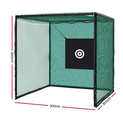 Golf Practice Cage 3M Hitting Net with Steel Frame Football Baseball Training