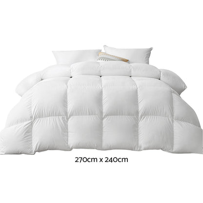 Giselle Bedding Super King 700GSM Goose Down Feather Quilt