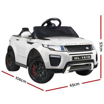 Rigo Ride On Car Toy Kids Electric Cars 12V Battery SUV White