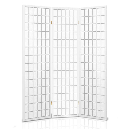 Artiss Room Divider Screen Wood Timber Dividers Fold Stand Wide White 3 Panel