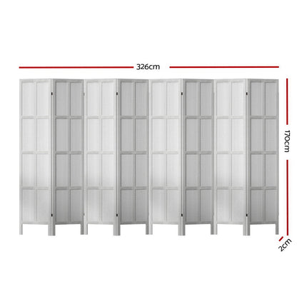 Artiss Jade Room Divider Screen Privacy Wood Dividers Stand 8 Panel White