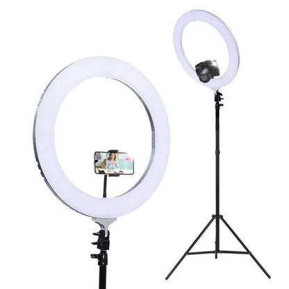 Embellir Ring Light 19" LED 6500K 5800LM Dimmable Diva With Stand Silver